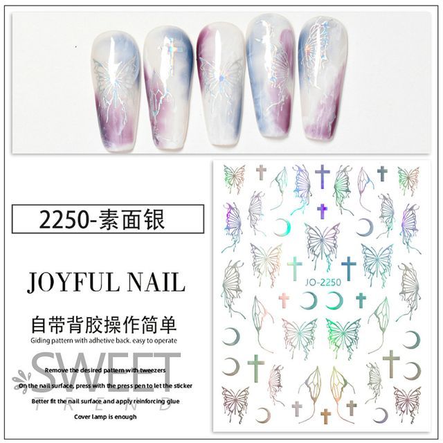 Butterfly Metallic Nail Art Stickers SpreePicky