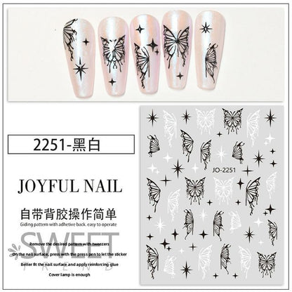 Butterfly Metallic Nail Art Stickers SpreePicky