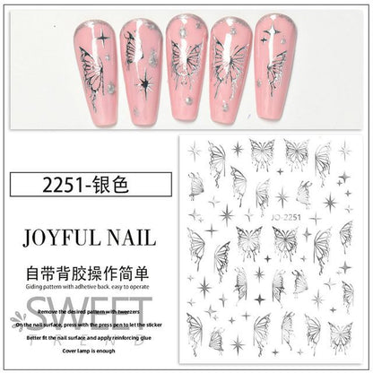 Butterfly Metallic Nail Art Stickers SpreePicky