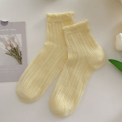 Plain Frill Short Socks Set SpreePicky