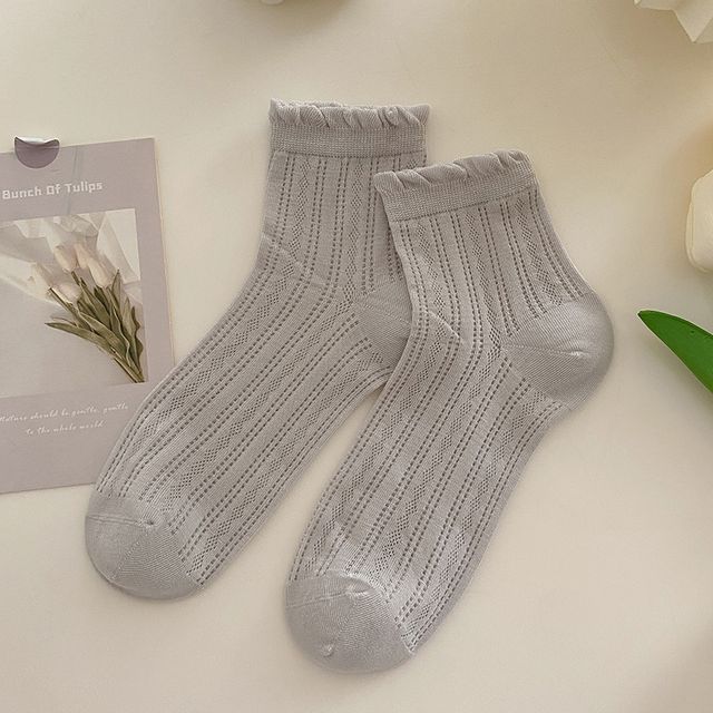 Plain Frill Short Socks Set SpreePicky