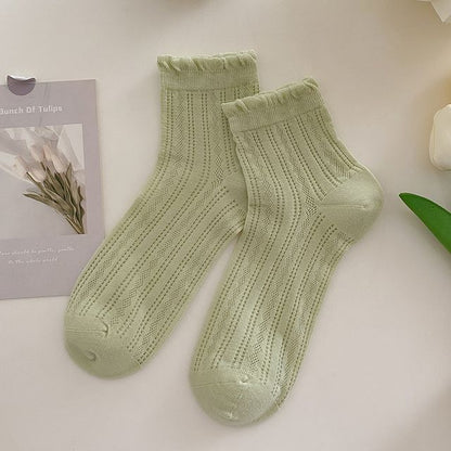 Plain Frill Short Socks Set SpreePicky