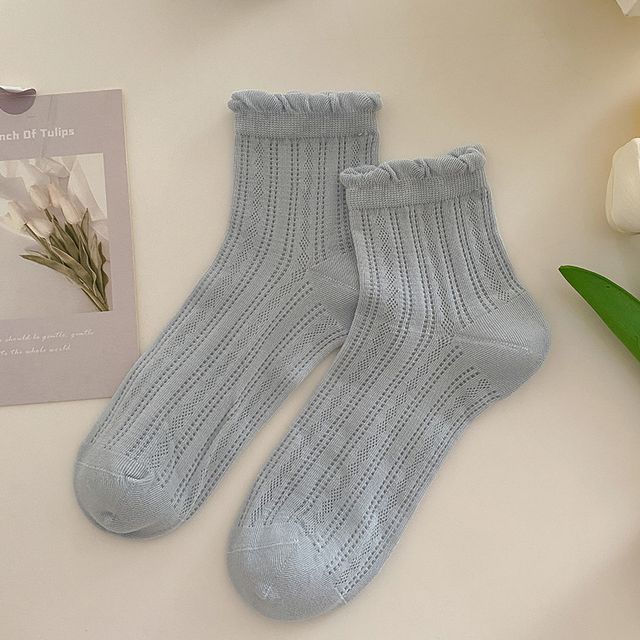 Plain Frill Short Socks Set SpreePicky