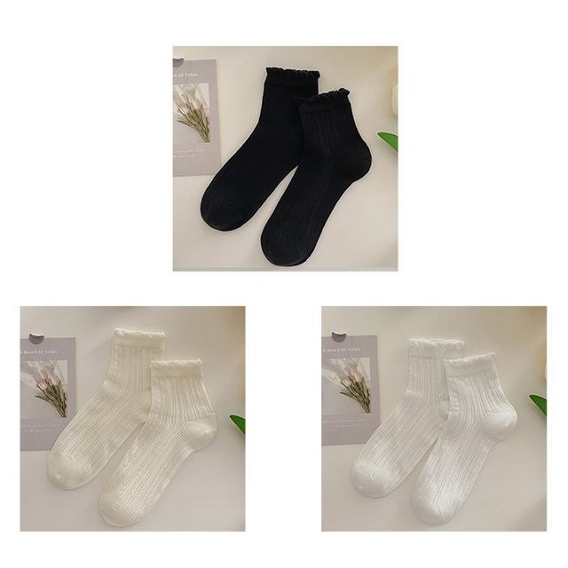 Plain Frill Short Socks Set SpreePicky