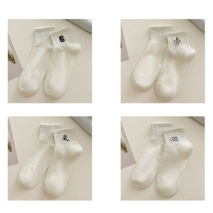 Embroidered Short Socks Set SpreePicky