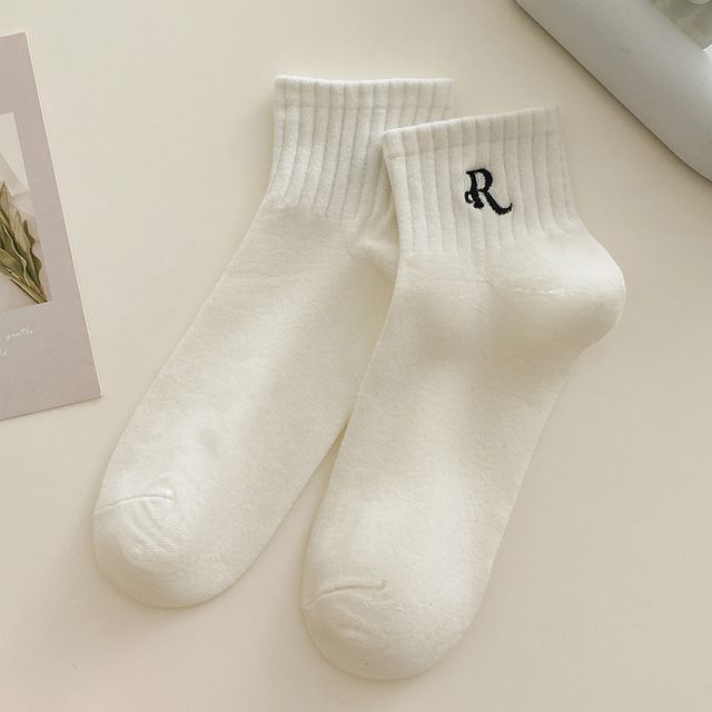 Embroidered Short Socks Set SpreePicky