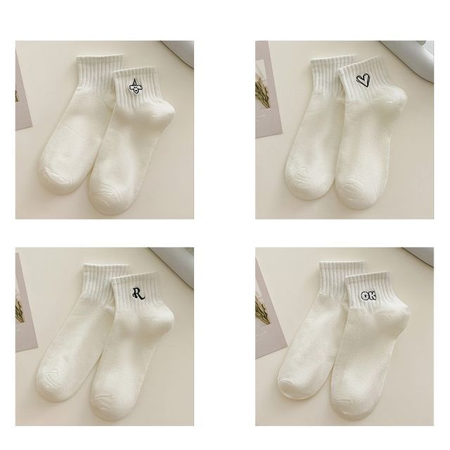 Embroidered Short Socks Set SpreePicky