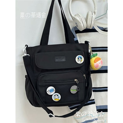 Lettering Label Top Handle Crossbody Bag SpreePicky