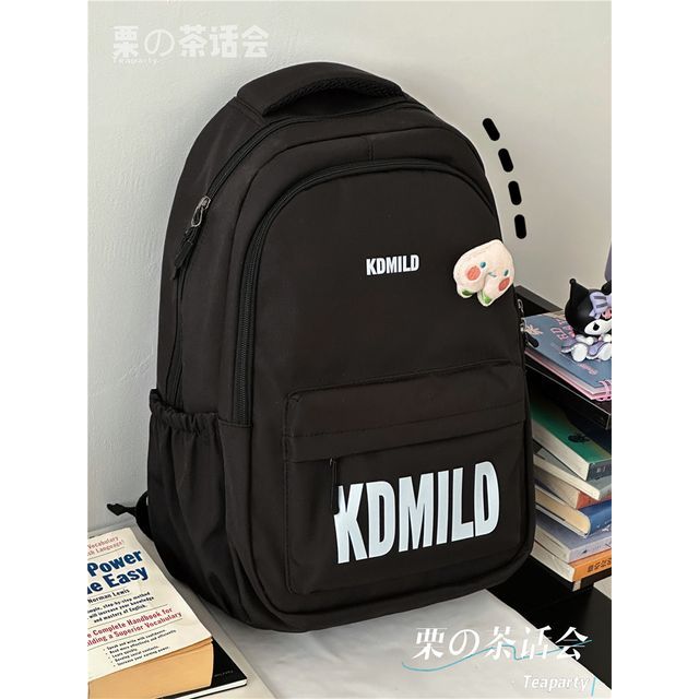 Color Block Lettering Backpack SpreePicky