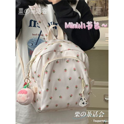 Floral Print Backpack SpreePicky