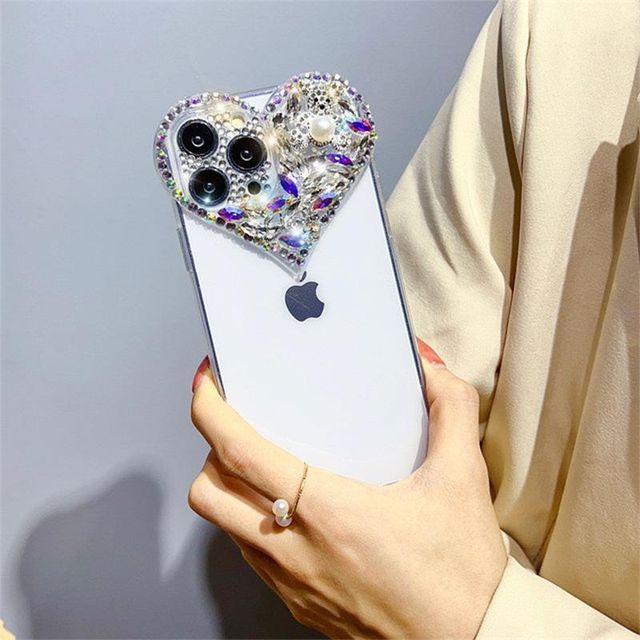 Heart Embellished Phone Case SpreePicky