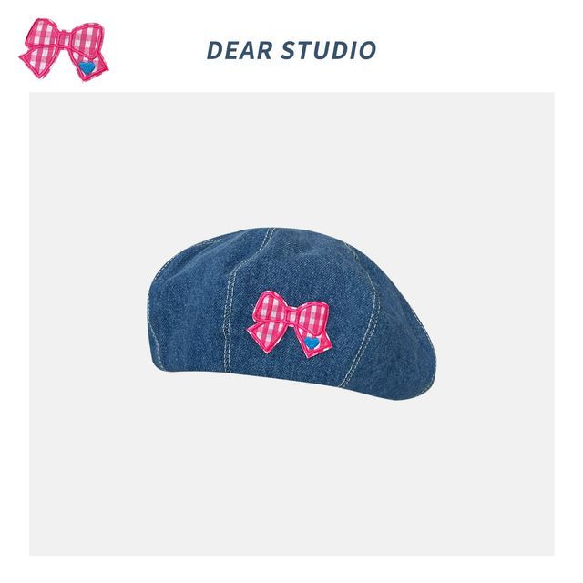 Applique / Denim Beret Hat SpreePicky