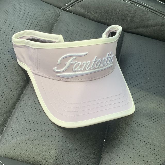 Lettering Embroidered Piped Visor Hat SpreePicky