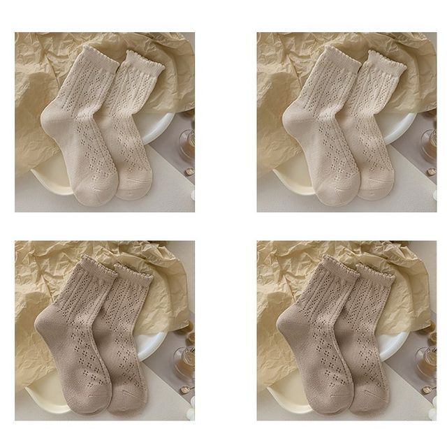 Ruffle Trim Socks Set SpreePicky