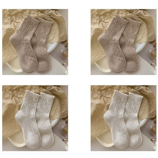 Ruffle Trim Socks Set SpreePicky