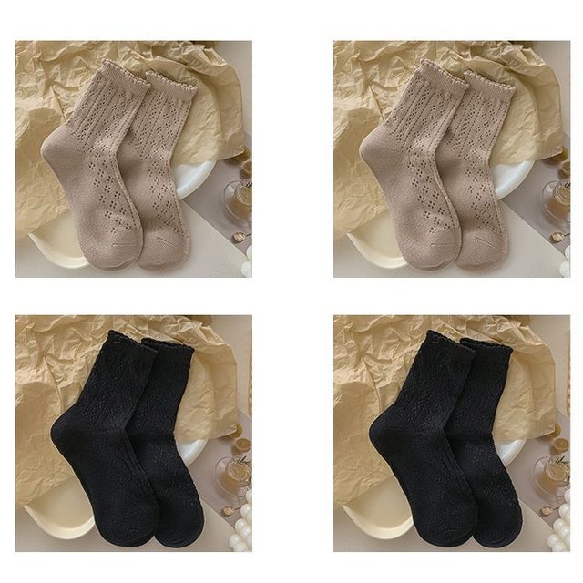 Ruffle Trim Socks Set SpreePicky