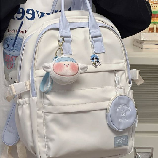 Two-Tone Top Handle Backpack / Charm / Set SpreePicky