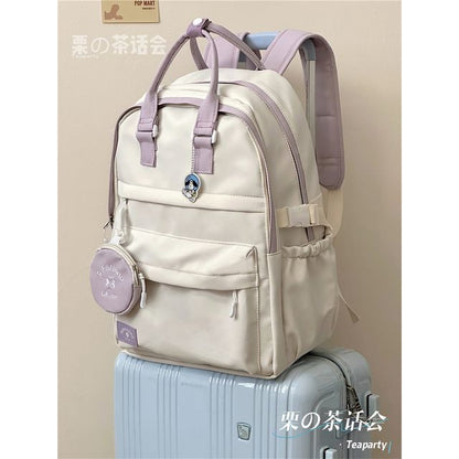 Two-Tone Top Handle Backpack / Charm / Set SpreePicky