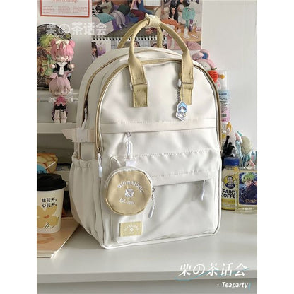 Two-Tone Top Handle Backpack / Charm / Set SpreePicky