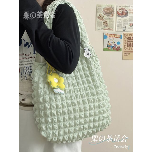 Plain Shirred Tote Bag / Charm / Set SpreePicky