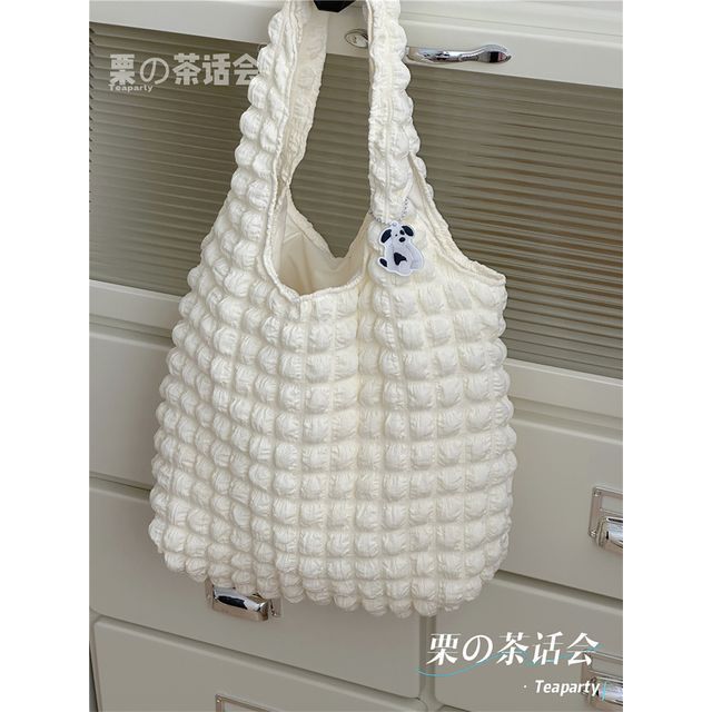 Plain Shirred Tote Bag / Charm / Set SpreePicky