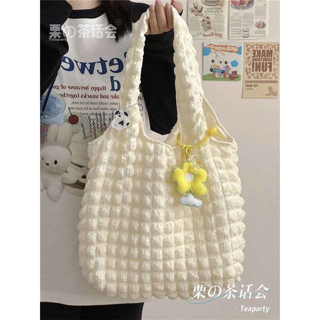 Plain Shirred Tote Bag / Charm / Set SpreePicky