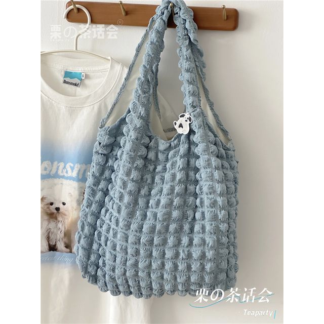 Plain Shirred Tote Bag / Charm / Set SpreePicky