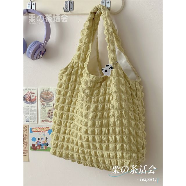 Plain Shirred Tote Bag / Charm / Set SpreePicky