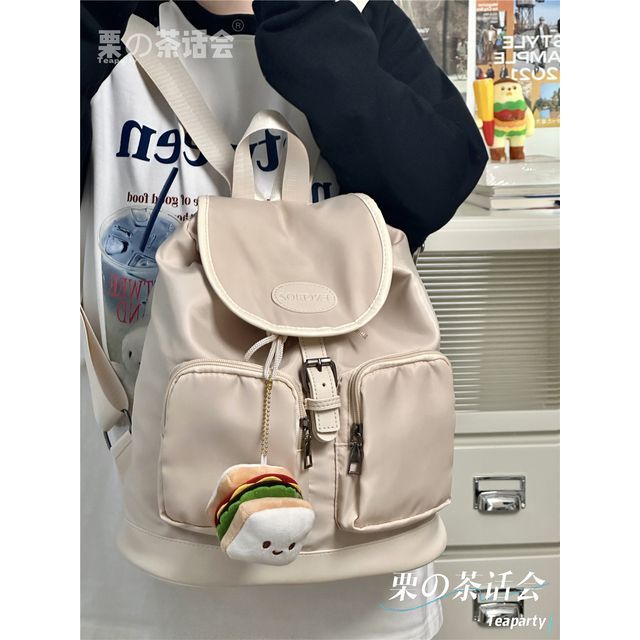 Logo Buckled Flap Backpack / Charm / Set SpreePicky