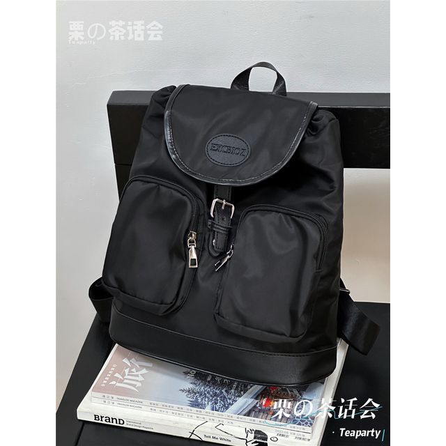 Logo Buckled Flap Backpack / Charm / Set SpreePicky