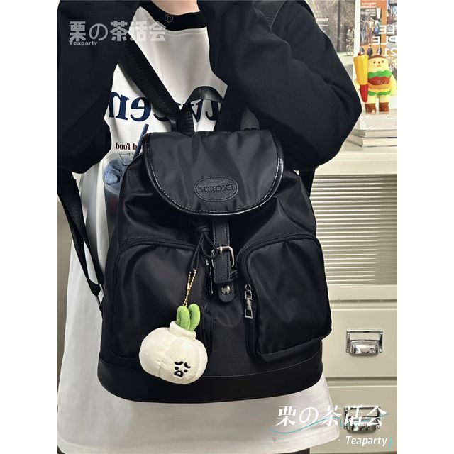 Logo Buckled Flap Backpack / Charm / Set SpreePicky