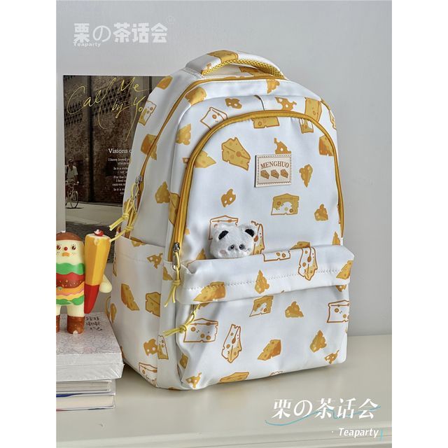 Cheese Print Backpack / Charm / Set SpreePicky