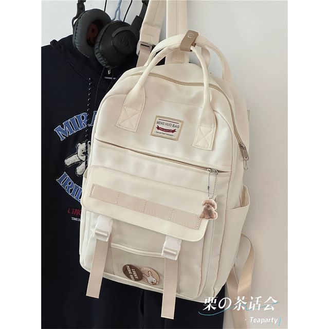 Color Block Top Handle Backpack / Charm / Set SpreePicky