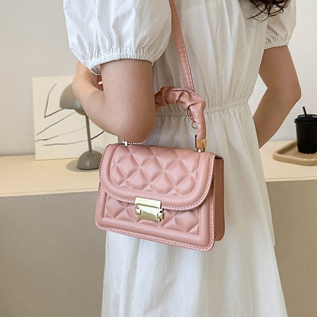 Flap Ruched Handle Crossbody Bag SpreePicky