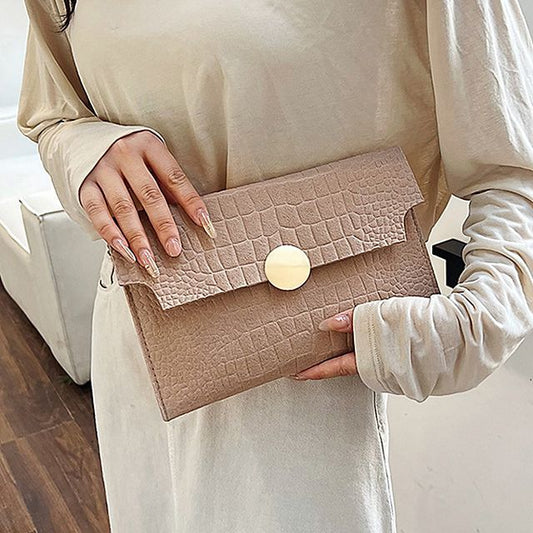 Crocodile Grain Envelope Clutch SpreePicky