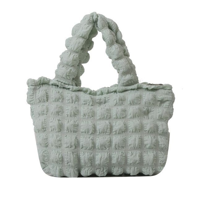 Plain Ruched Small Tote Bag SpreePicky