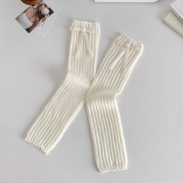 Plain Bow Leg Warmers SpreePicky