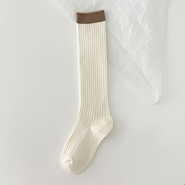 Two Tone Ribbed Socks SpreePicky