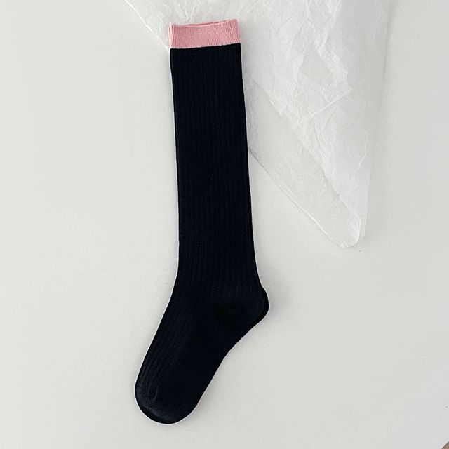 Two Tone Ribbed Socks SpreePicky