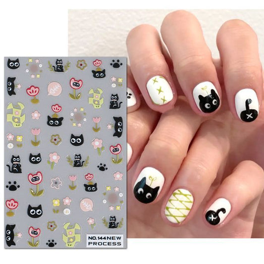 Cat Nail Art Stickers SpreePicky