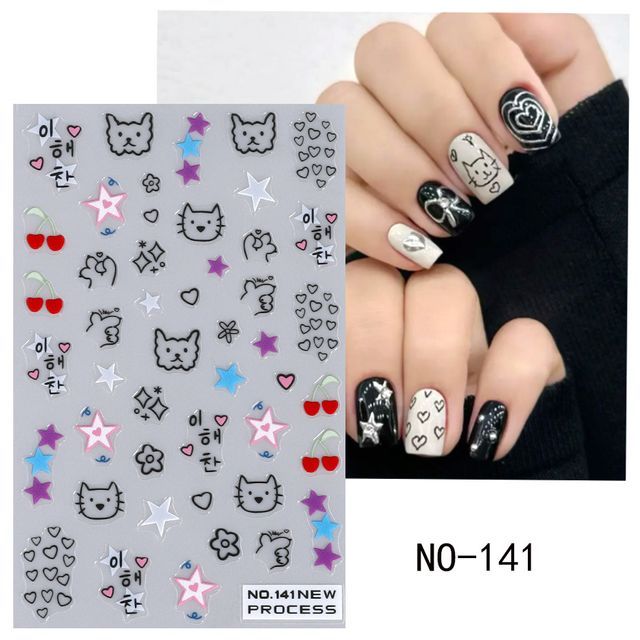 Cat Nail Art Stickers SpreePicky