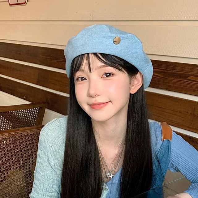 Washed Denim Beret SpreePicky