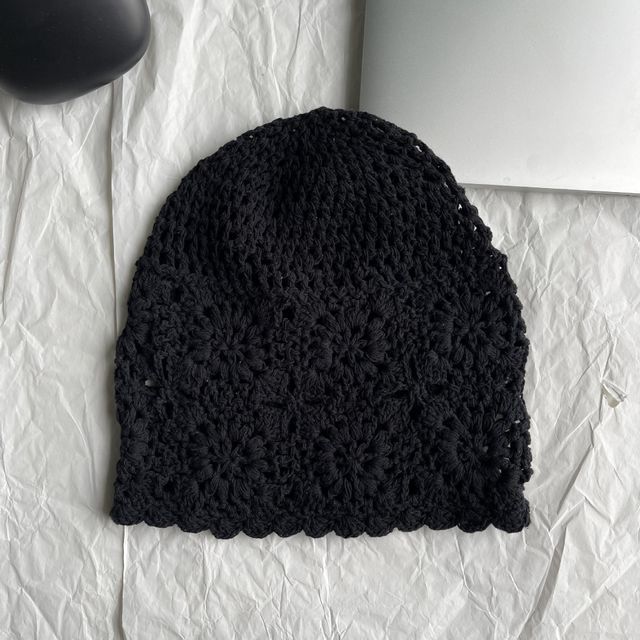 Plain Crochet Knit Beanie SpreePicky