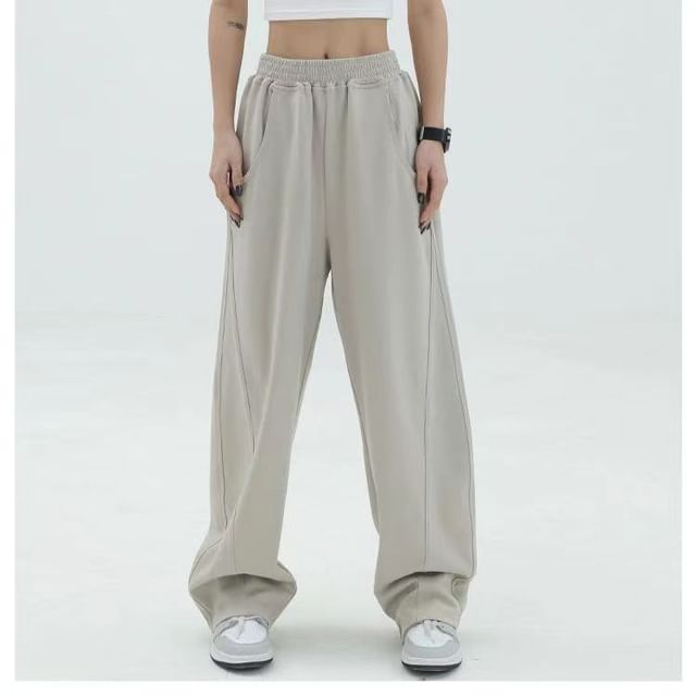 Low Rise Loose-Fit Wide-Leg Sweatpants SpreePicky