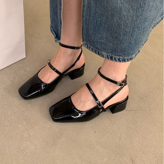 Block Heel Slingback Sandals SpreePicky