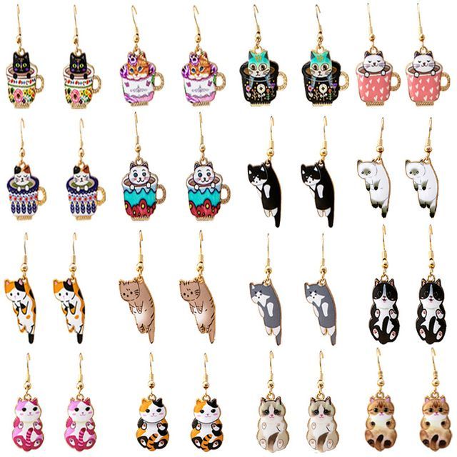 Cat Drop Earring SpreePicky