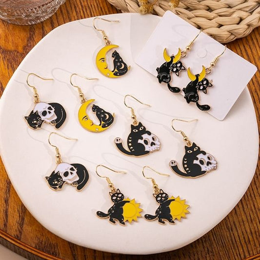 Halloween Cat Drop Earring SpreePicky