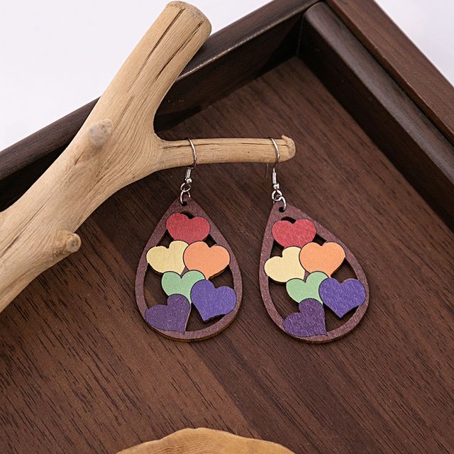 Wooden Drop Earring SpreePicky