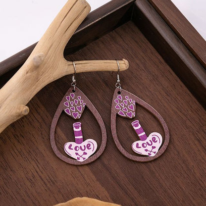 Wooden Drop Earring SpreePicky