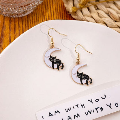 Halloween Cat Drop Earring SpreePicky